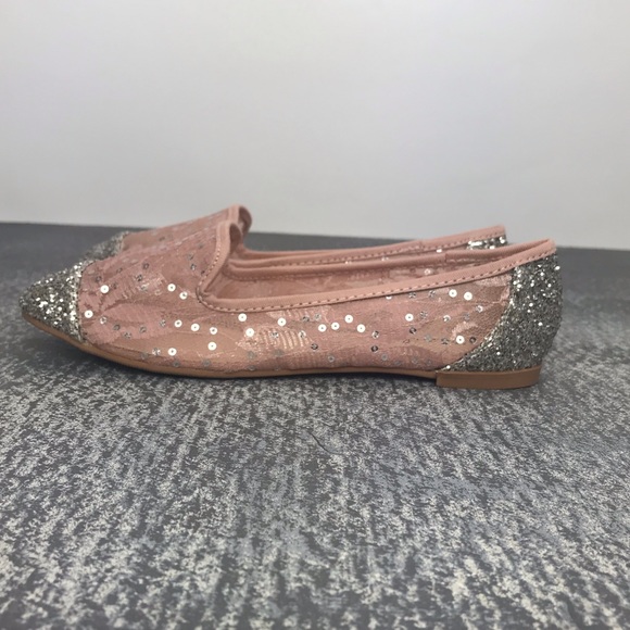 💥NEW ARRIVAL SALE💥Pink & Glitter Dressy Flats - Picture 5 of 7